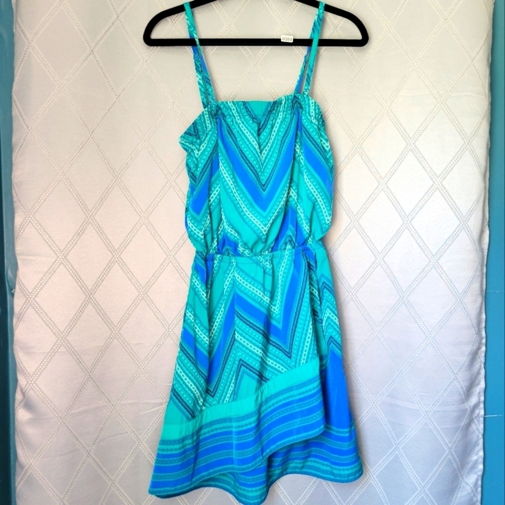 EXPRESS spaghetti strap faux wrap dress